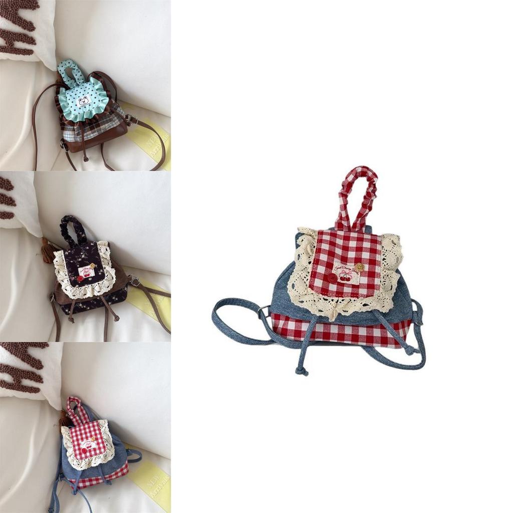 Minimalist City Style Lace Trim Backpack With Breathable Design For Teens