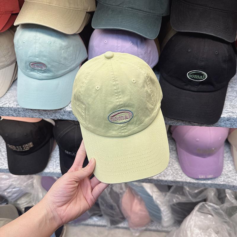 Korean Version Of The Korean Version Of The Embroidered Letter Soft Top Baseball Cap Female Face Small Street Cap Tide