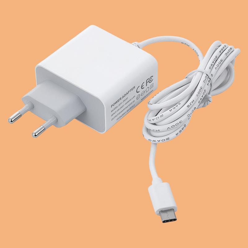 

PD45W Европейский стандарт Настенная вилка Тип PD3.0+QC3.0 Многопротокольный Зарядное устройство для ноутбука, мобильного телефона