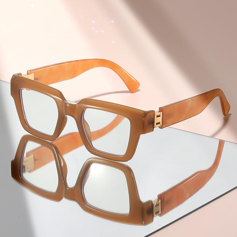 Retro-Brillen mit Marmormuster und Blaulichtfilter für Damen und Herren von europäischen und amerikanischen Luxusmarken