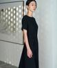 Aesmoeo Marine Loose Long Dress (Black)