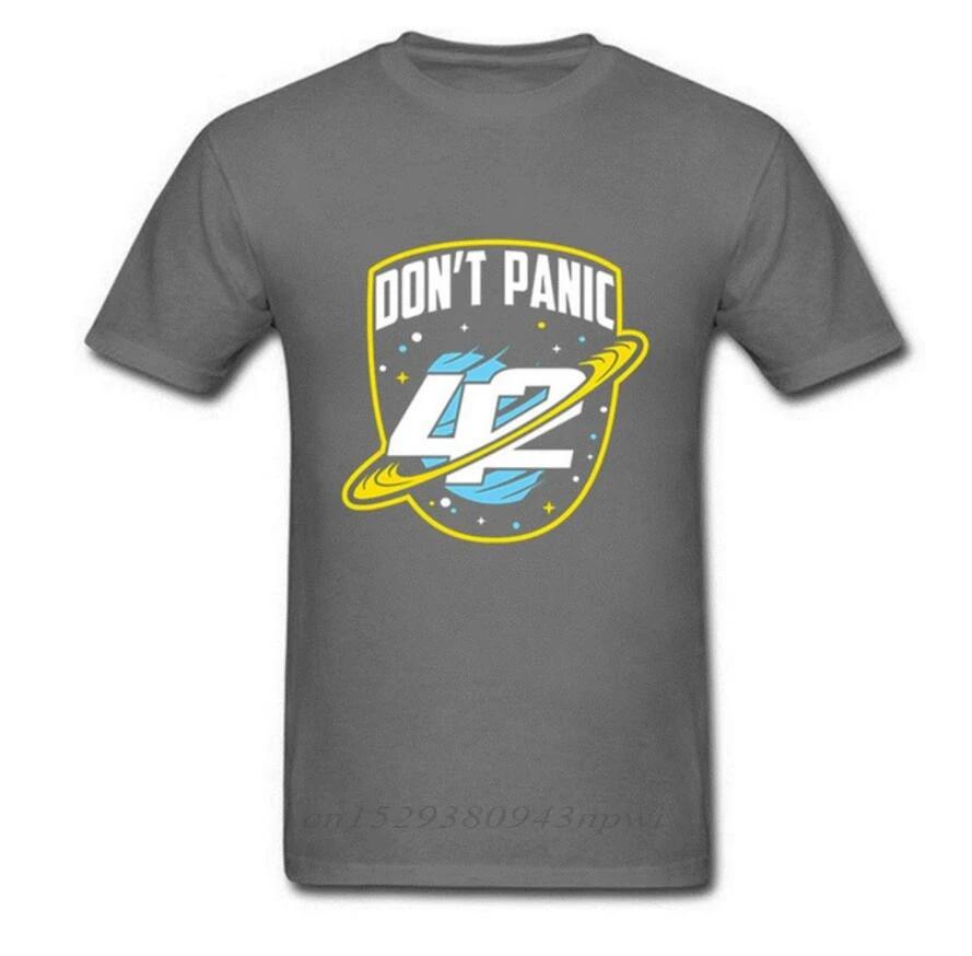 2024 Fashion Custom T shirt dont panic sci-fi 42 Hitchhiker Guide To The Galaxy T-shirt Retro Science Guide Tshirt camiseta