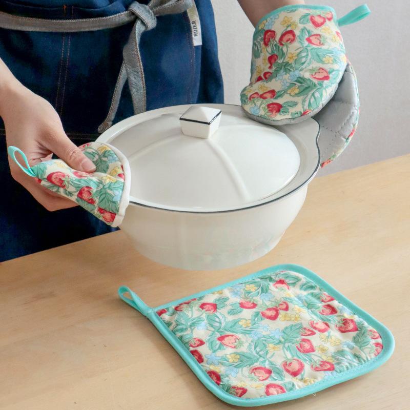 Oven Duck Beak Gloves Home Kitchen Microwave Oven Gloves Insulation Pad Handle Triangle Pot Cap (as the picture,pot hat)
