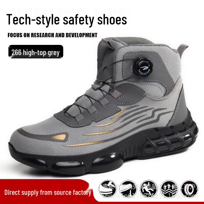 

Men s Breathable Safety Shoes: Anti-smash, Anti-puncture, Non-slip, Lightweight, Wear-resistant, Shock-absorbing Comfort with Rebound.