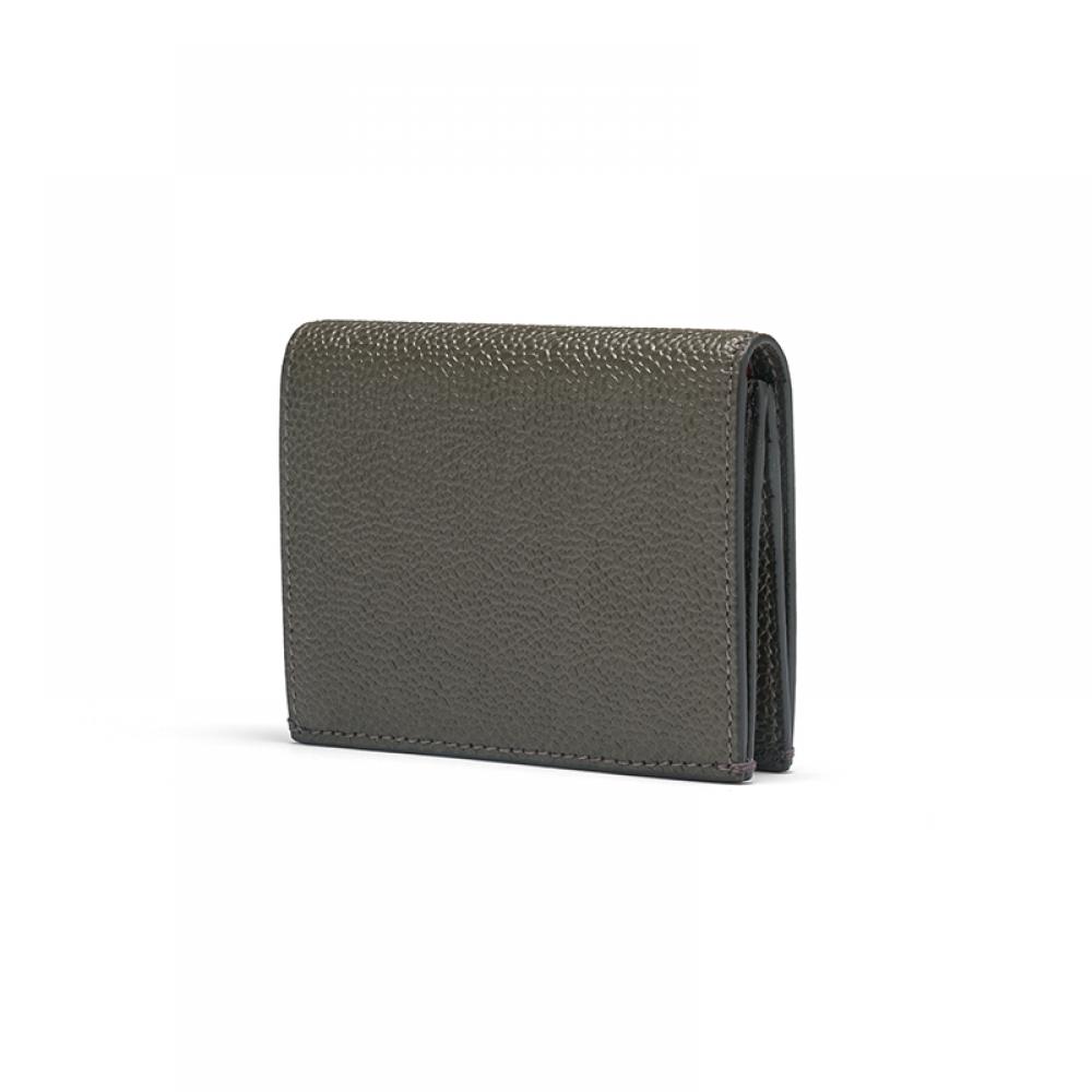 Thom Browne Pebble Grain Three Stripe Card Wallet Maw021l 00198 206