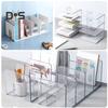 Półka na książki Materiał akrylowy Wielowarstwowa konstrukcja Przezroczysty pionowy stojak do przechowywania artykułów piśmienniczych Organizer biurowy