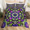 Purple Boho Comforter Cover Twin Full Mandala Duvet Cover Ethnic Tribal Floral Bedding Set Nordic Style Mexican Bedspread Cover