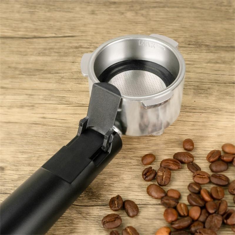 51mm Bottom Handle Filter Basket for Coffee Enthusiasts Espresso Machine Parts Three Ear Portafilter Replacement