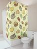 Adorable  Cat Burger Shower Curtain Waterproof Decor Kids Adults Easy Clean Home Travel Suitable for Wet and Dry Separation