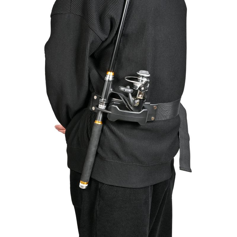 1Pc Fishing Belts Lure Rod Waist Support Holder Fishing Rod Rack Black Temporary Insertion Outdoor Fishing Tackle Supplies