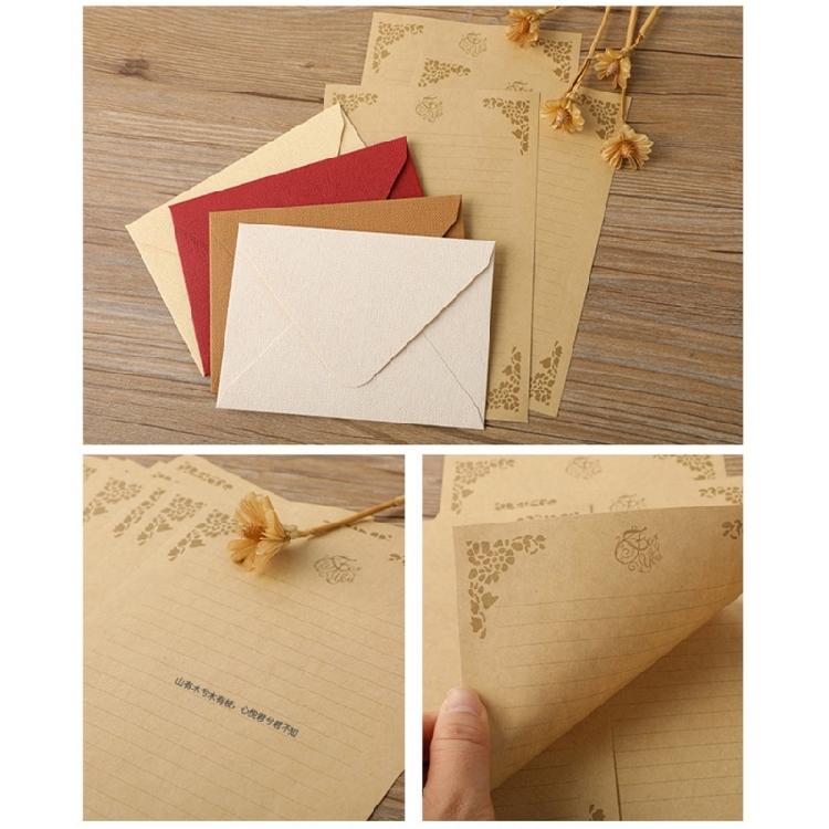 Pack Of 20 A 5 Size Texture Envelope Set In Earth Tone Classical Styles Perfect For Wedding Invitations & Greeting Card