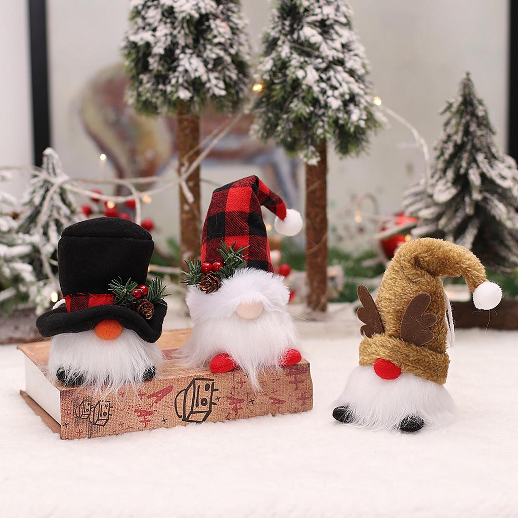 Cross-border Christmas Light-up Cartoon Doll Ornament