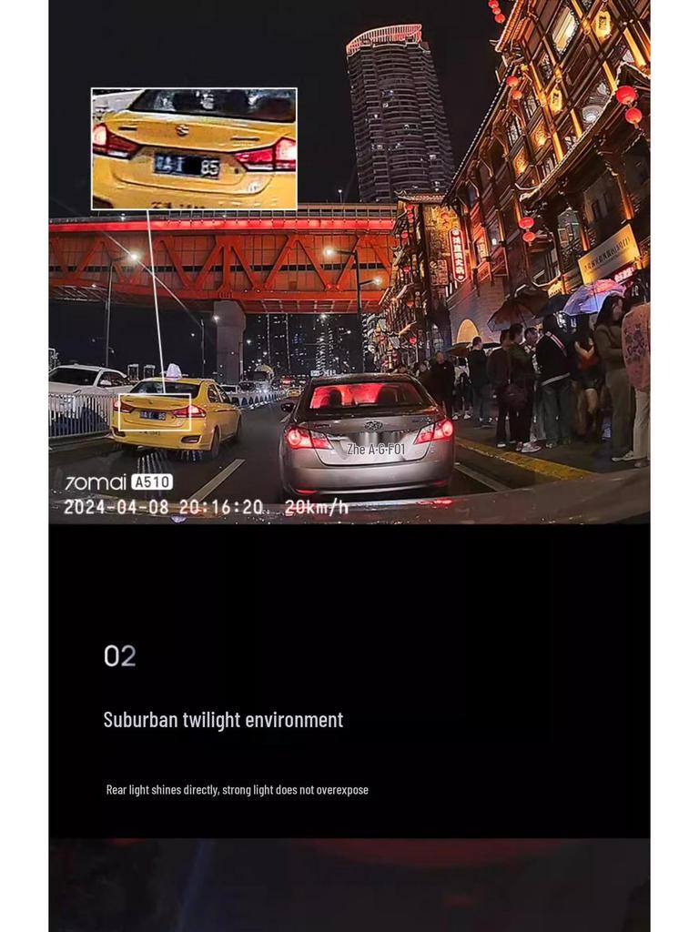 70mai A510 2024 Dash Cam with 24-Hour Parking Monitoring.