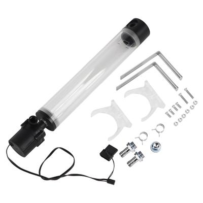 Akrylová Počítačová DIY Nádrž na Vodní Chlazení Válcová Nádrž 19W Čerpadlo G14 300mm
