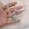 Women's Cat's Eye Crystal Butterfly Bracelet with Imitation Moonstone - Elegant Chinese-Inspired Design
