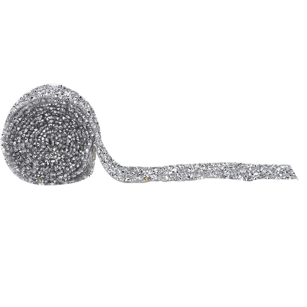 3cm Széles Strasszkő Lánc Dísz Hotfix Műgyanta Gyémánt Hálós Szalag Esküvői Ruha Öv Díszítés 150cm