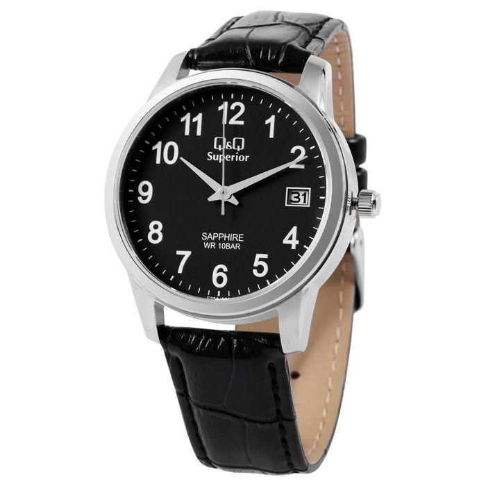 Watch - Q&;Q - Q&Q Superior - Black Dial - Sapphire Crystal - Water Resistance 10 Bar