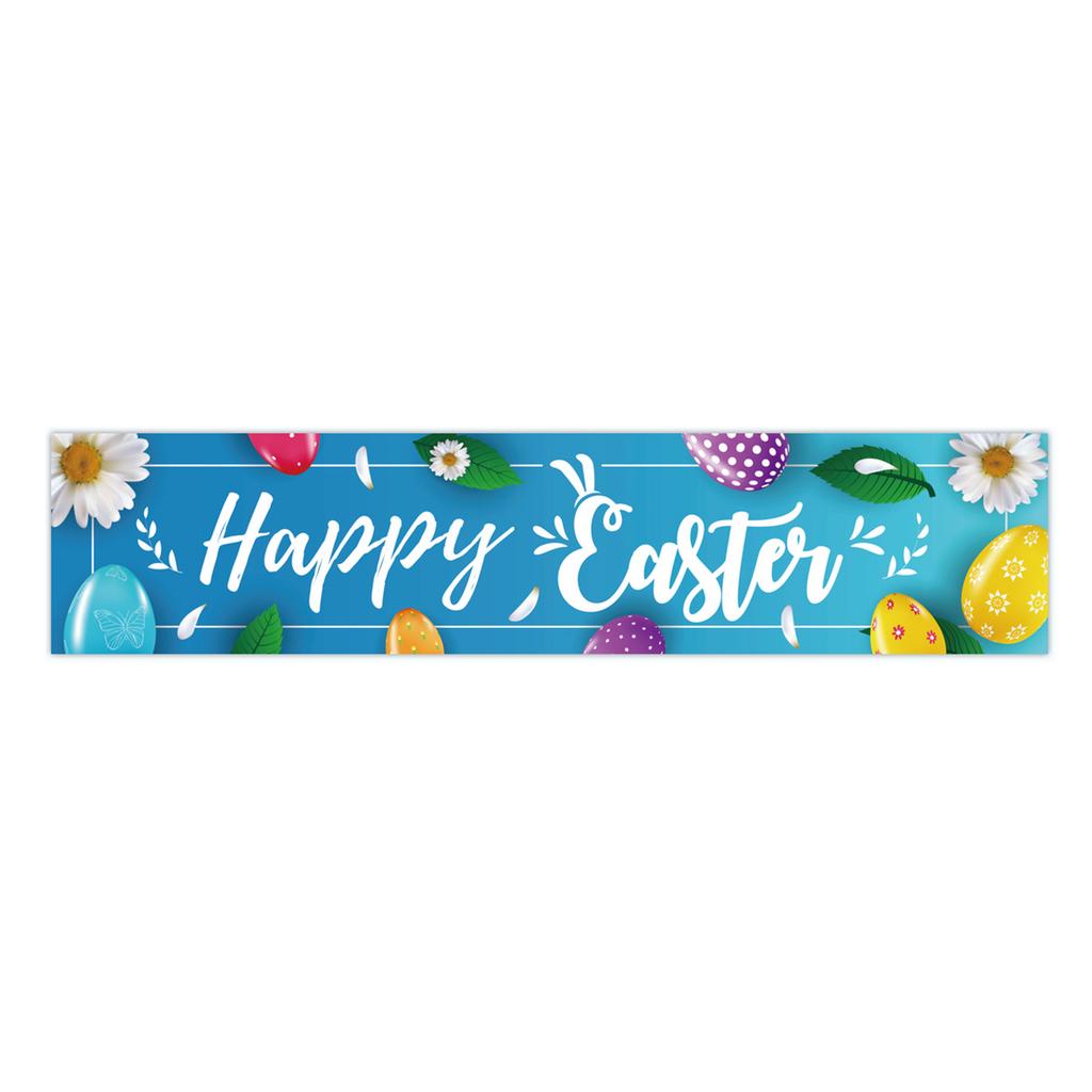 300 * 50Cm Easter Courtyard Porch Fence Decorative Banner Rabbit Egg Poster Custom
