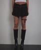 Bunteu Belt Pleats Mini Skirt (Black)
