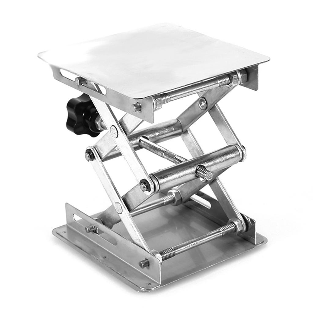100X100mm Lab Lift Lifting Platforms Stand Rack Scissor Stainless Steel