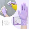 10/20/50/100PCS Purple Disposable Nitrile Gloves,Waterproof Latex Free,For Household Cleaning  Food Safe Protective Work Gloves
