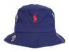 (Polo Ralph Lauren) Pánský a dámský bavlněný klobouk bucket s více výšivkami Wingfoot P 01080280 Velikost LXL NÁMOŘNICKÁ MODRÁ MULTI [Použitý]