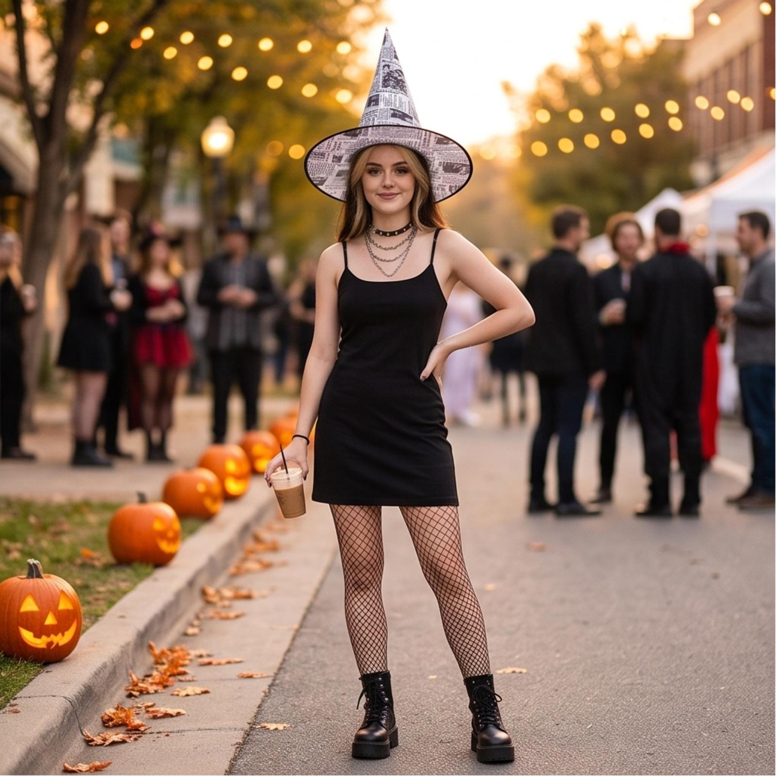 Halloween Witch Hat Hat Costume Accessory for Adults Women Men One Size