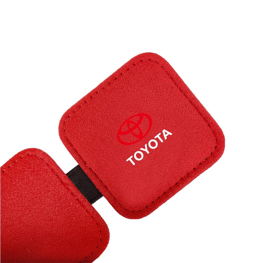 Auto Stopper Buckle Leather Clip Magnetic Design Seat Belt Fixed Limiter For Toyota TRD Corolla Chr Avensis Yaris Camry Racing