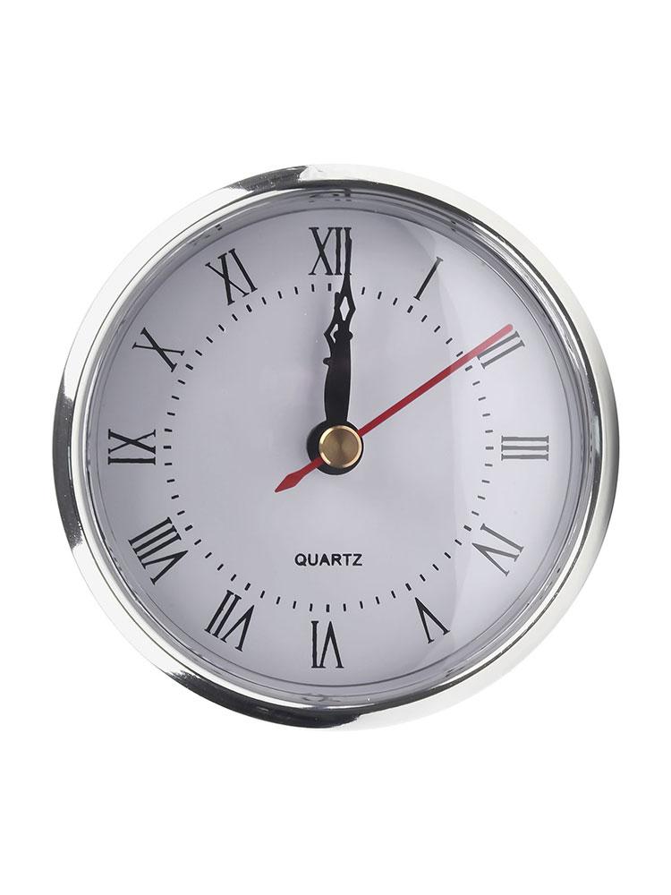 80mm Quartz Clock Insert Round Clocks Head Silver Accessories Classic Clock DIY Rabic Roman Numeral New Practical