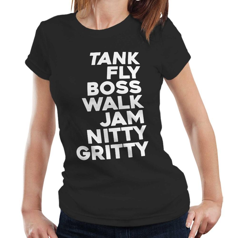 

Tank Fly Boss Walk Jam Nitty Gritty Semi Fitted Ladies T Shirt Jam Hot Lyrics XL