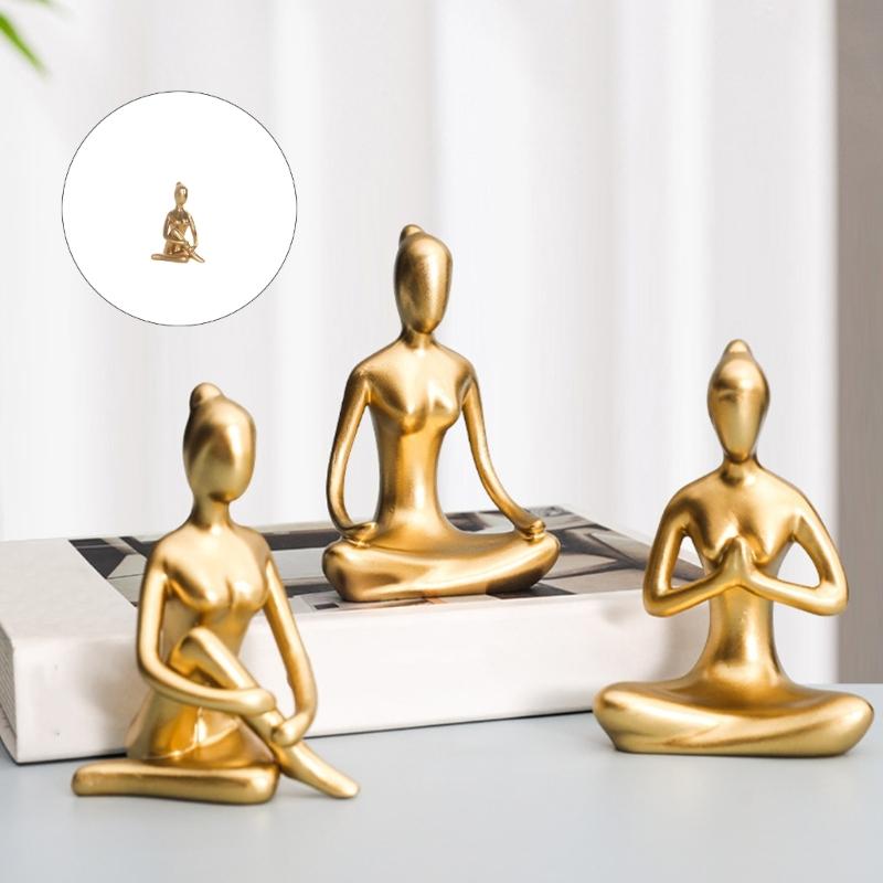 Modern  Yoga Figurine Premium Resin  Decoration Gift For  Birthday Holiday Celebration