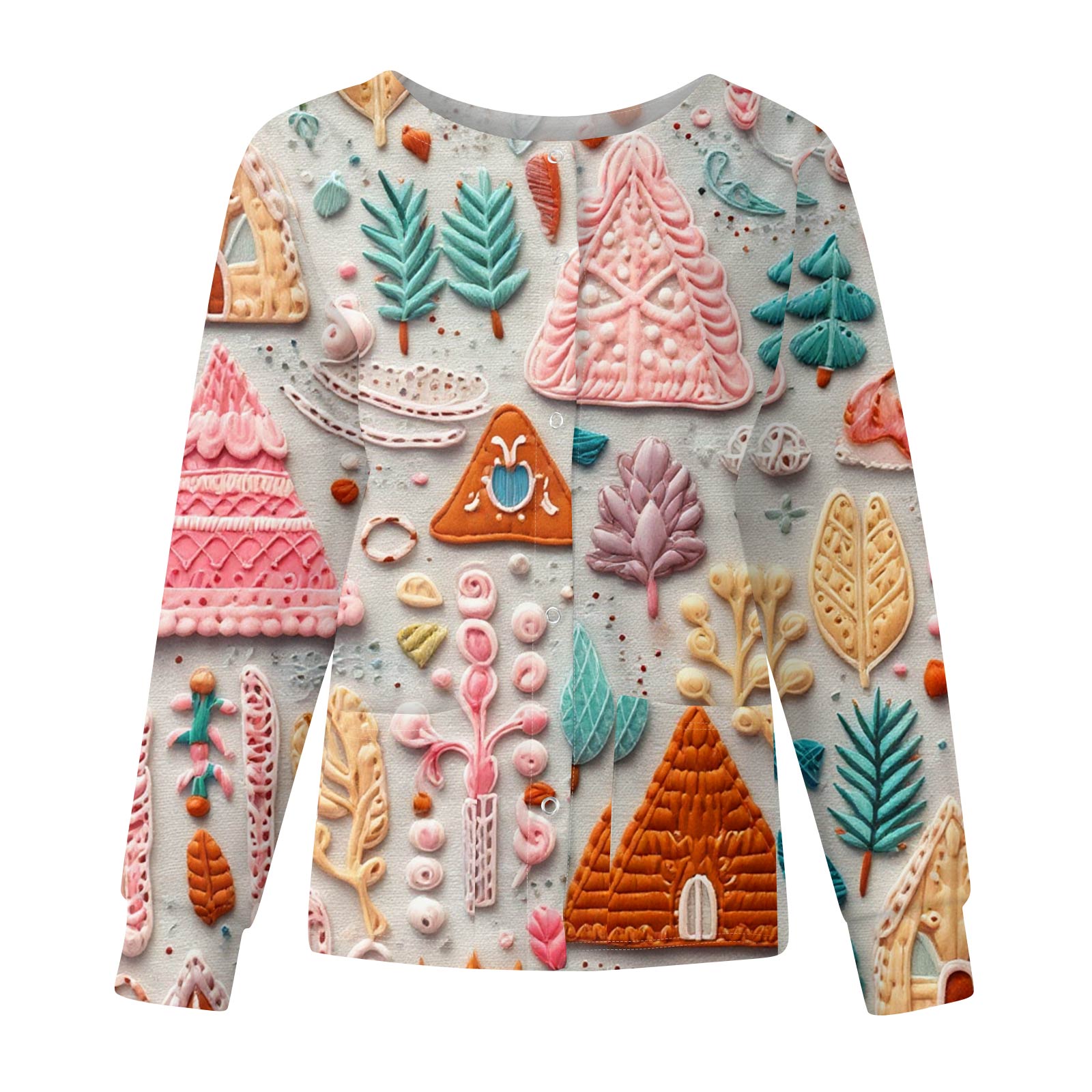 

Women s Casual Fashion Long-Sleeve Single-Breasted Christmas Print Jacket XXXXXL