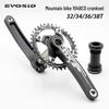 EVOSID Hohl integrierter Mountainbike Kurbelsatz mit Innenlager, 104BCD, Einzelkettenblatt (32/34/36/38 Zähne)