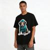 Cool Hoodie Pitbull Print Casual Top For Dog Lovers Pure Cotton T-shirt
