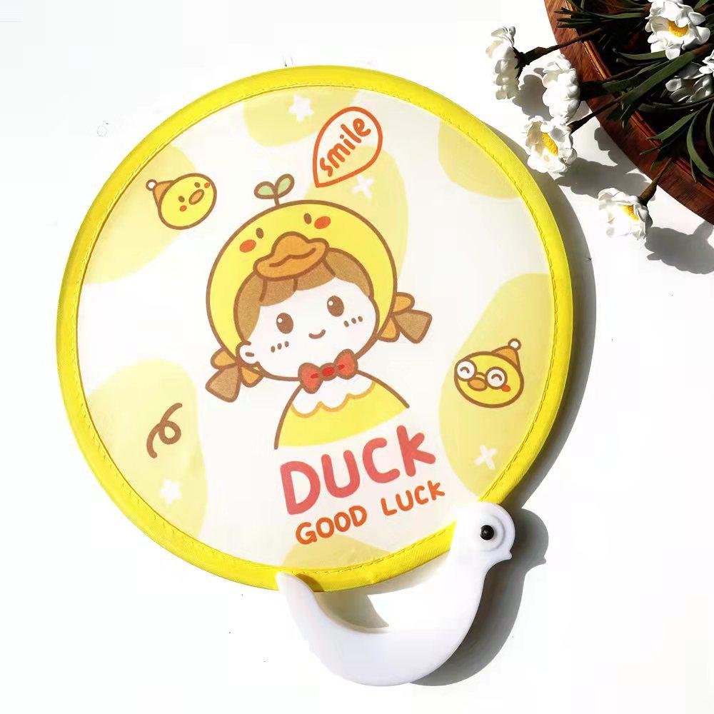 Mini Cartoon Folding Fan: Japanese Round Handheld Portable Fan for Students