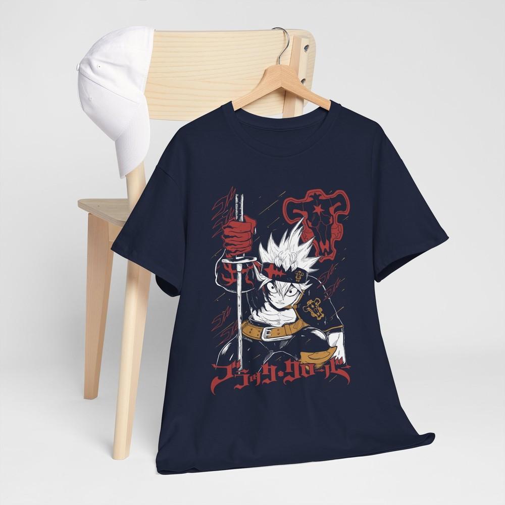 Black Clover Asta Yuno Anime Unisexga Tshirt Anime Unisexga Black Shirt gift kids M