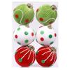 6 Pieces Foam Christmas Ball Set 8cm Ornaments with Hanging Loops for Tree Home Holiday Office and Event Decoration