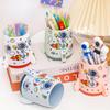 Multifunctional Kawaii Pen Holder Brush Pot Pencil Case Children Student Desktop Stationery Organizer Office Supplies Storage