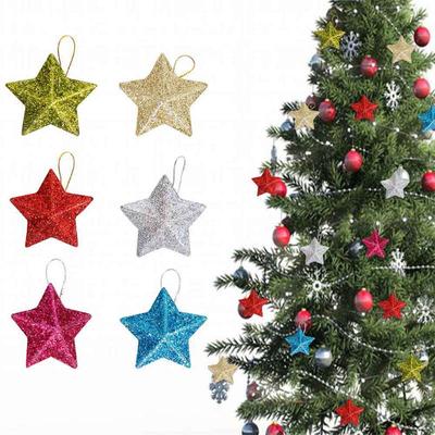 Pendentif étoile, décoration d'arbre de Noël, décorations de Noël, pendentif pentagramme tridimensionnel