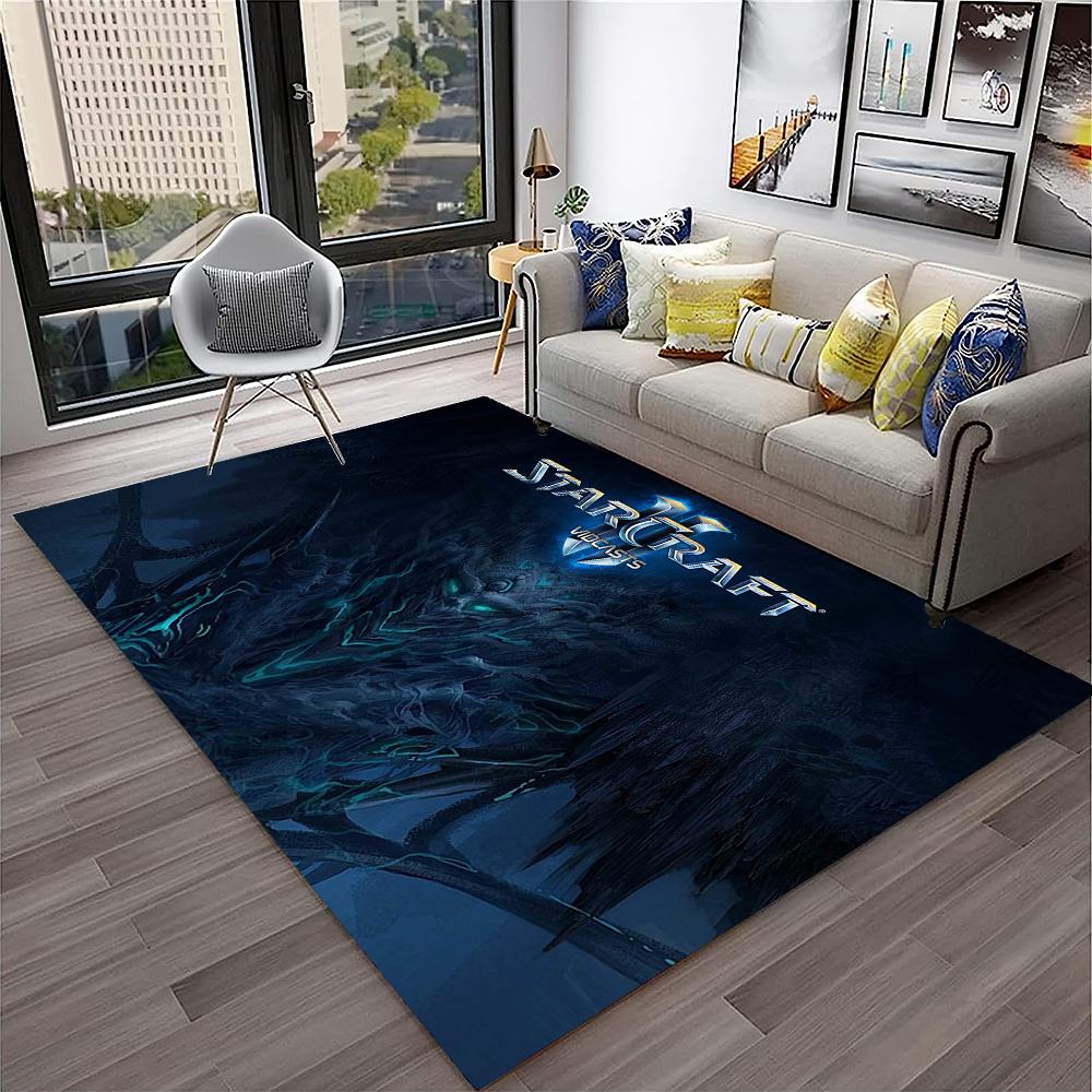 3D Retro Spiel StarCraft Gamer Teppich Teppich für Zuhause Wohnzimmer Schlafzimmer Sofa Fußmatte Dekor, Kinder Spielbereich Teppich Rutschfeste Bodenmatte