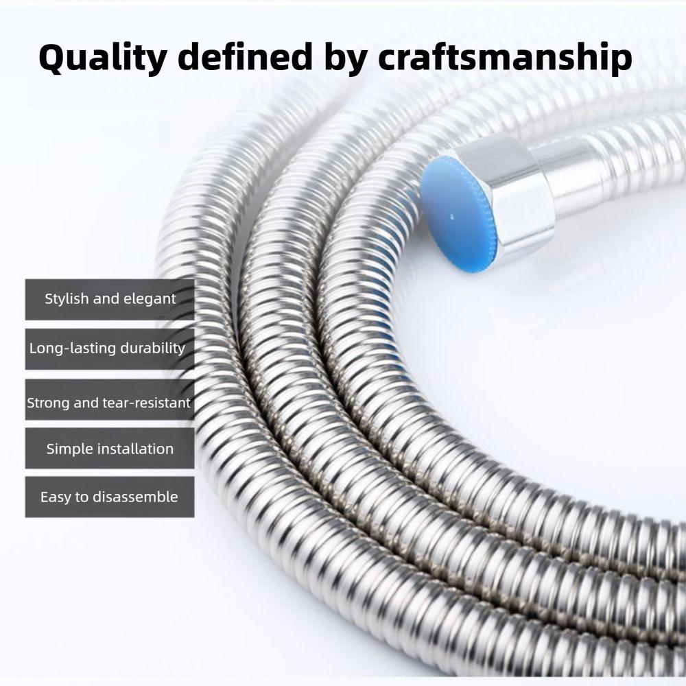 Large Bore Shower Head Hose Stainless Steel Shower Extension Tube High Pressure Shower Hose  Home