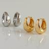 CELI Teardrop Circle Ear Cuffs: French Retro, Gold-Plated Brass, Minimalist Style, High-Quality Earrings.