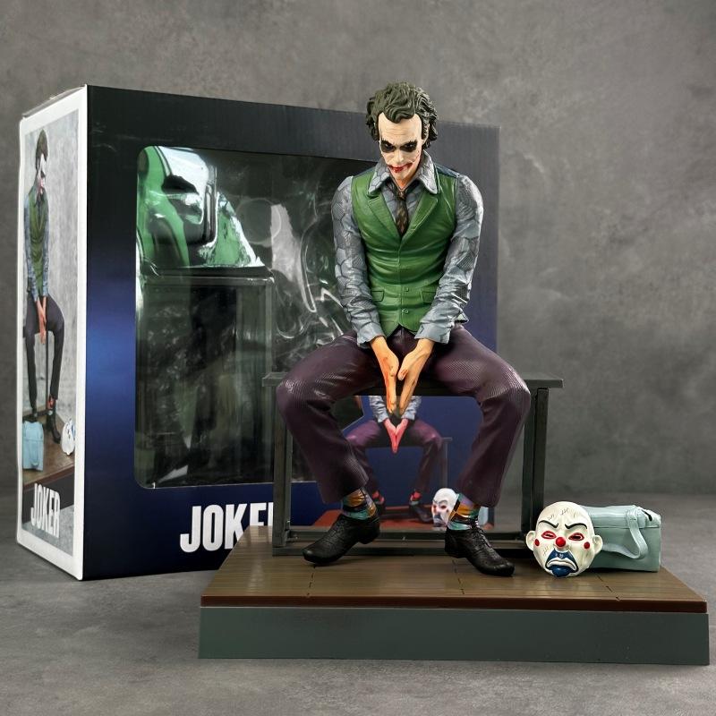 The Dark Knight Joker Sitting Figure, Heath Ledger Joker Collectible Model Toy, Gift for DC Fans