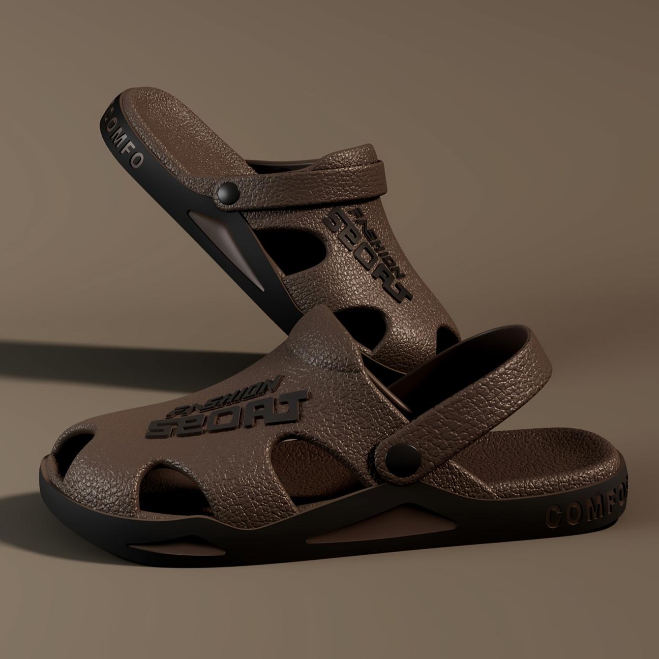 

Унисекс Модные Спортивные Дышащие Тапочки Легкие Нескользящие Сандалии EVA 44-45 коричневый