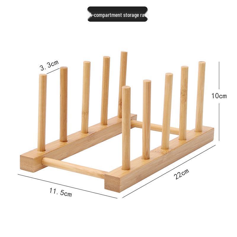 Bamboo Dish Drainer & Cup Holder: Creative Kitchen Storage Rack