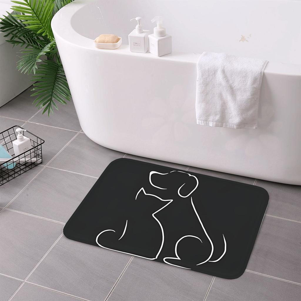 1PC Dog Pattern Kitchen Rug Non-Slip Door Mat Pop design Bathroom Rug Bath Mat Carpet for Home Sink Laundry Decoreeree