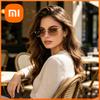 Gafas de sol rectangulares sin montura para mujer, protección UV400, patillas ligeras de aleación dorada, lentes multicolor, moda diaria