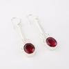 Pink Rubellite Gemstone 925 Sterling Silver Jewelry Handmade Drop Earrings 1.76" EE-171-11