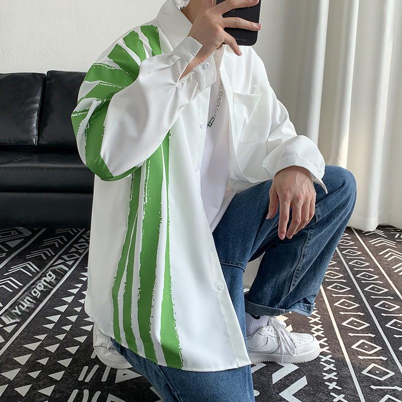 Men's Long Sleeve Hong Kong Style Versatile Shirt