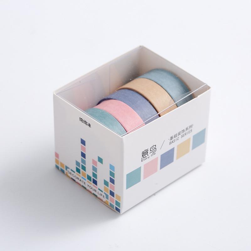 Yi Niao 5-Roll Decorative Washi Tape Set for Planner, Album, DIY Journal, and Children's Stickers
